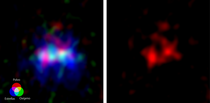 ALMA capta galaxia a 13.200 millones de años luz