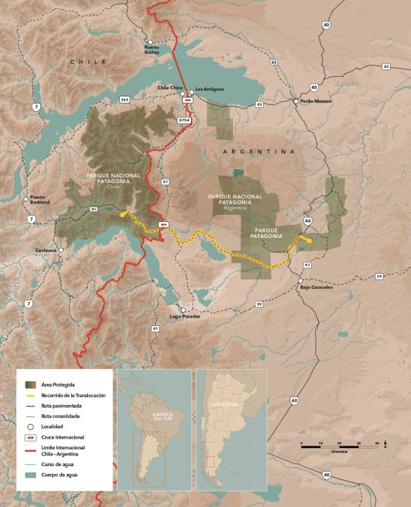 Mapa translocación Argentina-Chile