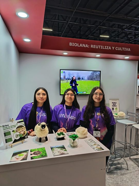 Liliana Martínez, Yaritza Mancilla y Denisse Faos, creadoras de Biolana.