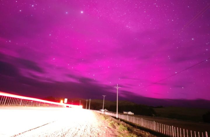 Auroras australes iluminaron la Patagonia chilena