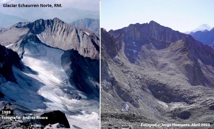 Glaciar Echaurren Norte: Estudio revela pérdida del 65% de su superficie