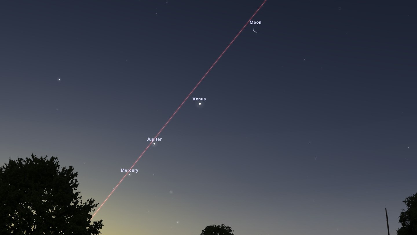 Desfile planetario: Cómo ver desde Chile la alineación de Mercurio, Venus, Júpiter y la Luna